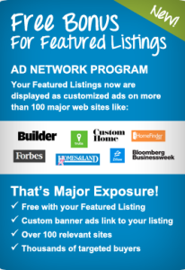 Featured Listings are advertised on a network of more than 100 web sites