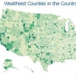 US Map Shows Geographic Concentrations of Wealth by County