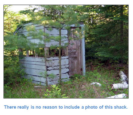 Photograph of a shack - do not photograph something just because it is there